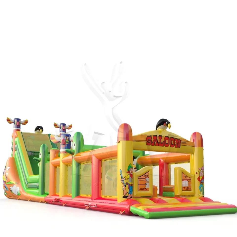 Slide Saloon with Active Center commercial inflatable active center