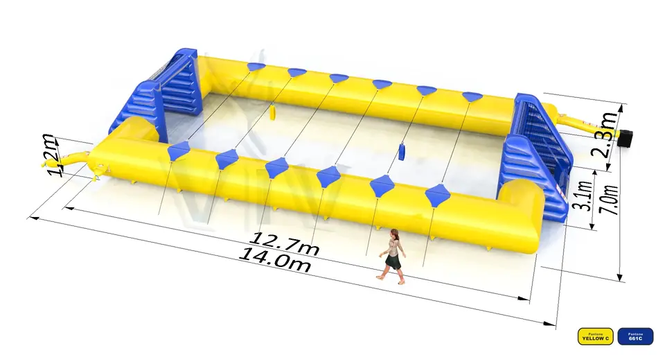 Soccer field with ropes commercial inflatable active center