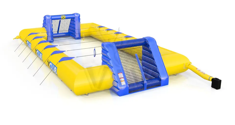 Soccer field with ropes Raiffeisen Club commercial inflatable active center