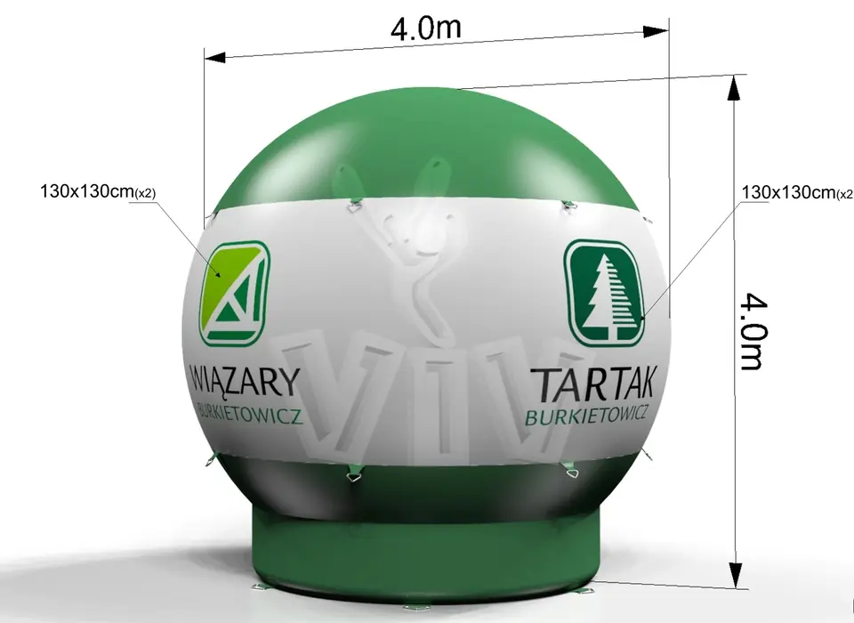 Balloon with wide base 4 m Burkietowicz commercial promotional inflatable balloon
