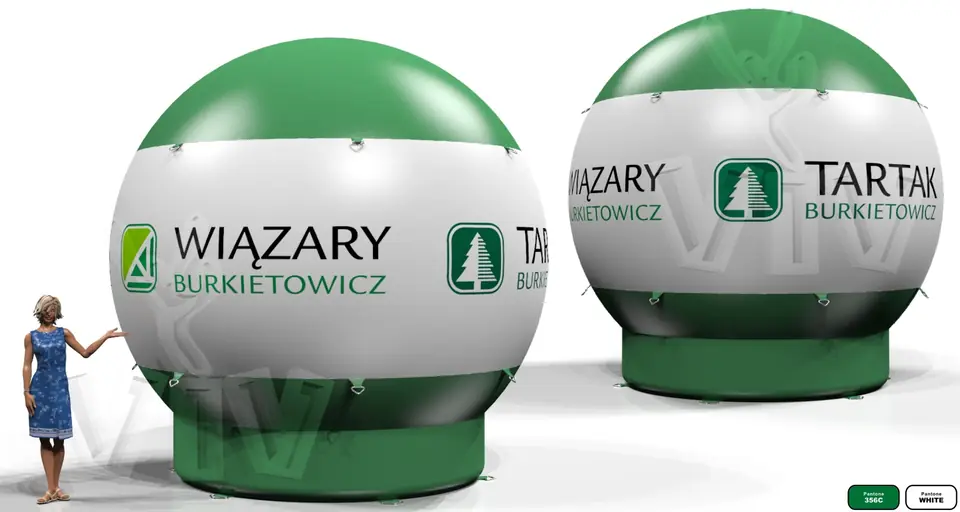 Balloon with wide base 4 m Burkietowicz commercial promotional inflatable balloon