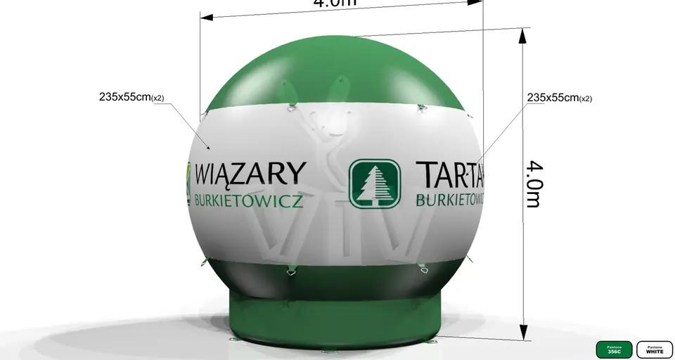 Balloon with wide base 4 m Burkietowicz commercial promotional inflatable balloon