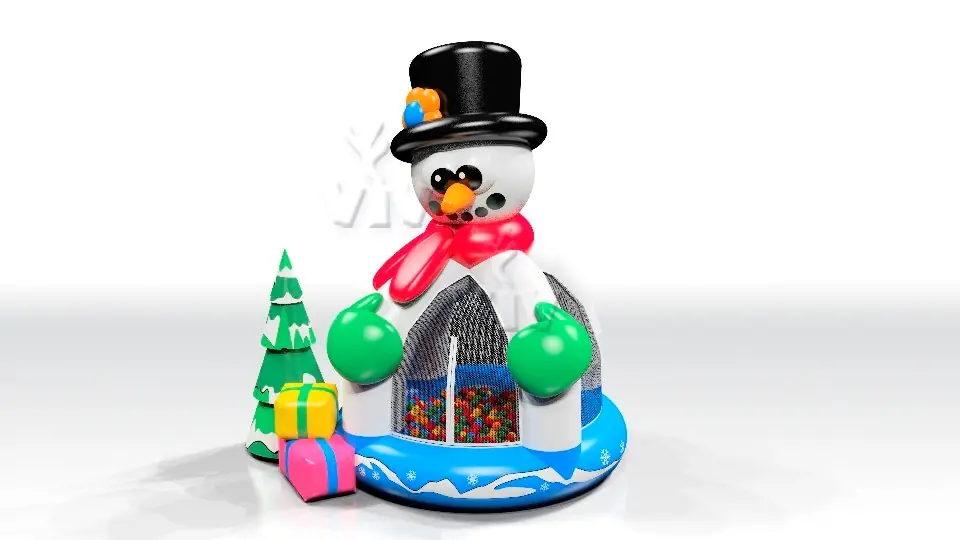 Ballpool Snowman - Collection Winter commercial inflatable bounce