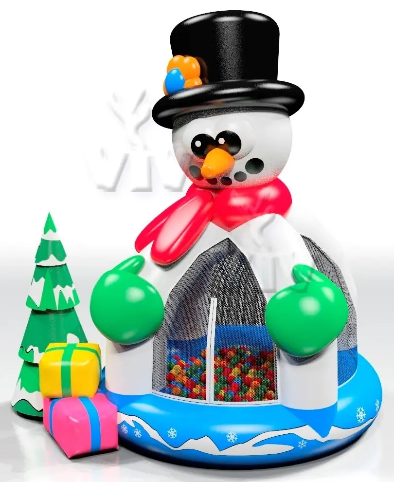 Ballpool Snowman - Collection Winter commercial inflatable bounce