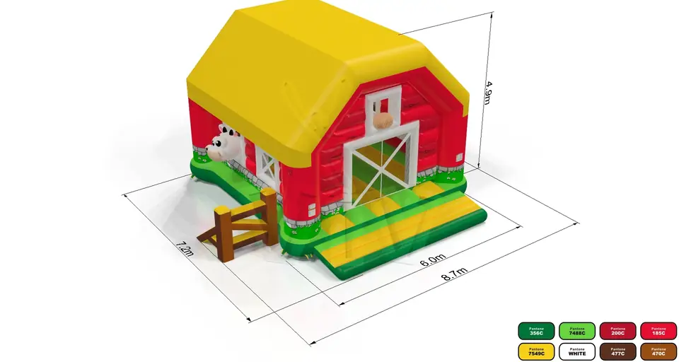 Bounce Barn with roof commercial inflatable bounce