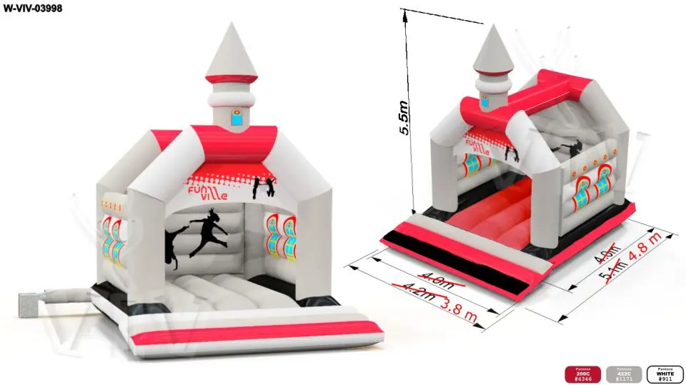 Bounce Church with roof commercial inflatable bounce