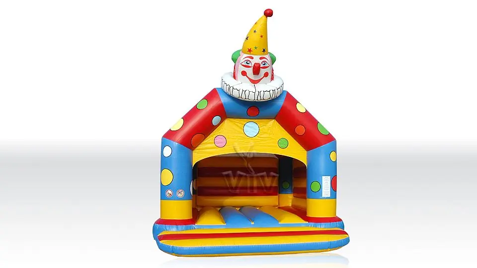 Bounce Clown with roof and figures commercial inflatable bounce