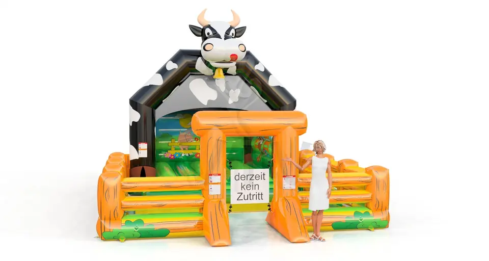 Bounce Cow with fence commercial inflatable bounce