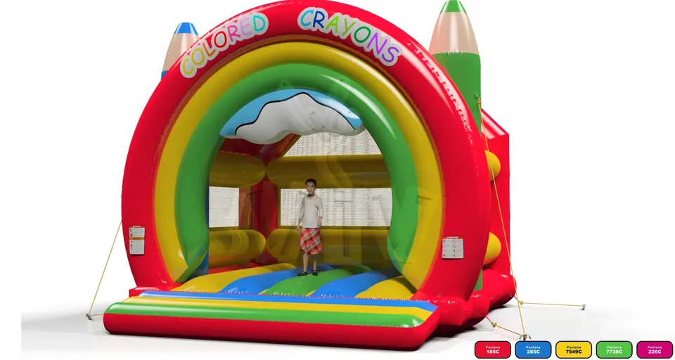 Bounce Crayons L2 (sunproof roof) commercial inflatable bounce