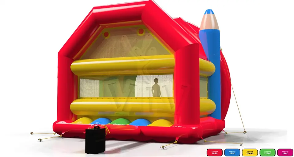 Bounce Crayons L2 (sunproof roof) commercial inflatable bounce