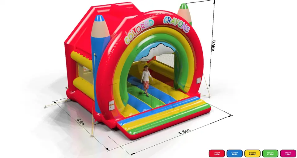 Bounce Crayons L2 (sunproof roof) commercial inflatable bounce