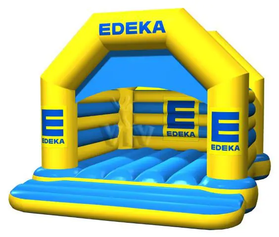 Bounce Edeka with roof 6.2 x 7.2 m commercial inflatable bounce