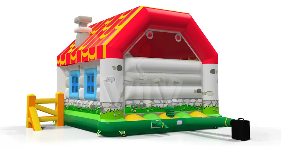 Bounce Farmhouse with roof commercial inflatable bounce