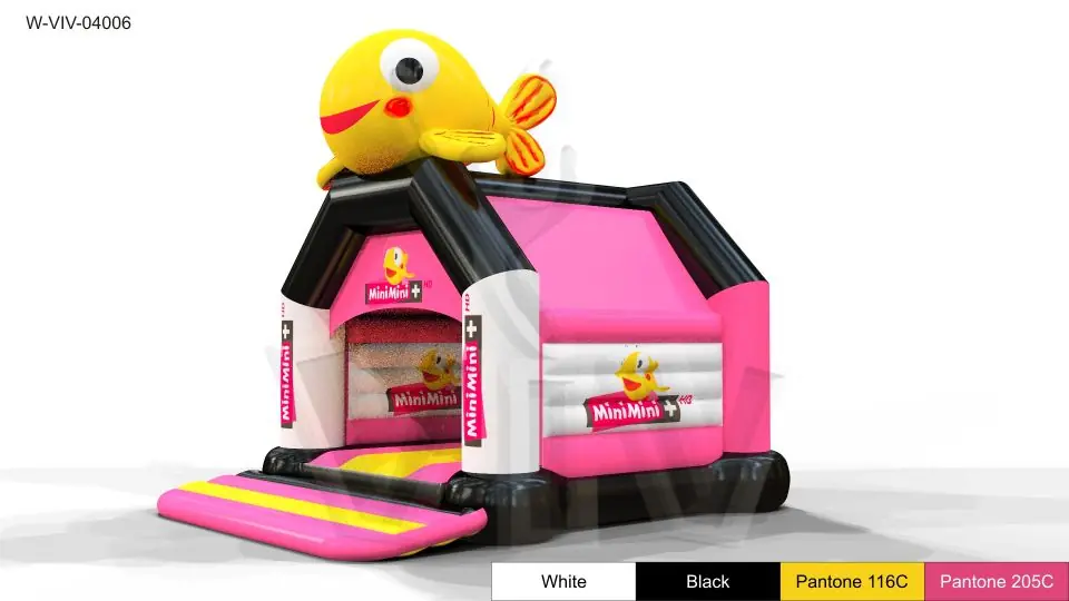 Bounce Fish with roof commercial inflatable bounce