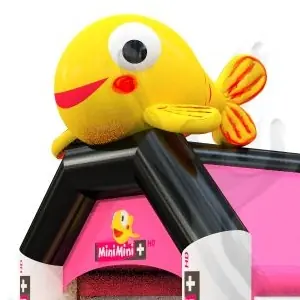 Bounce Fish with roof commercial inflatable bounce