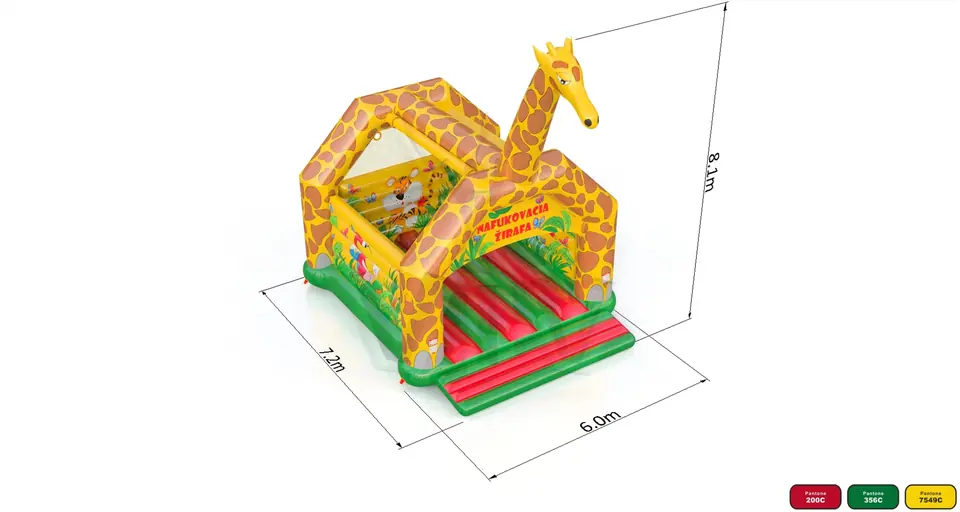 Bounce Giraffe commercial inflatable bounce