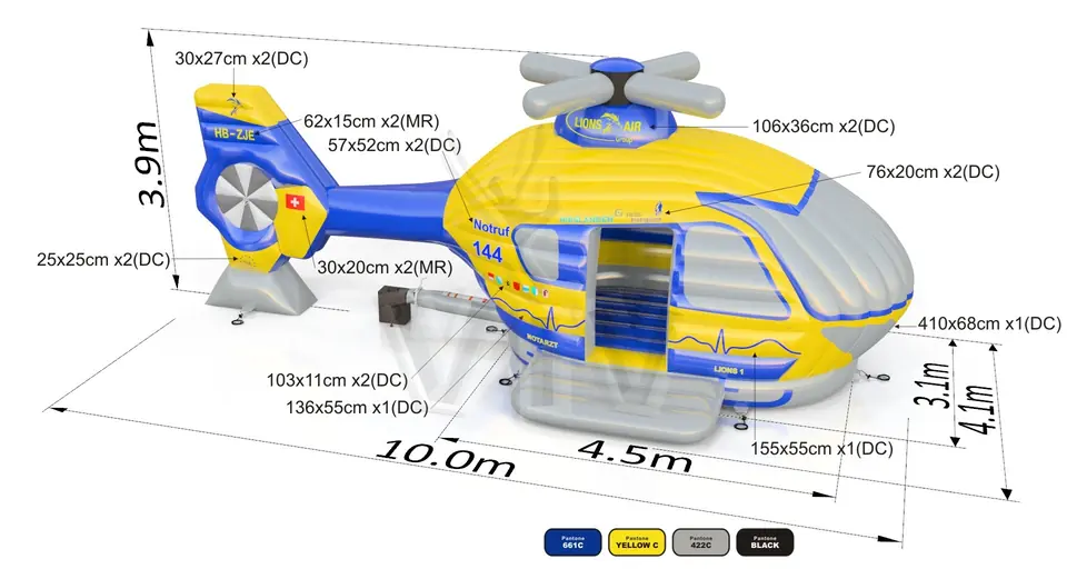 Bounce Helicopter AAA commercial inflatable bounce