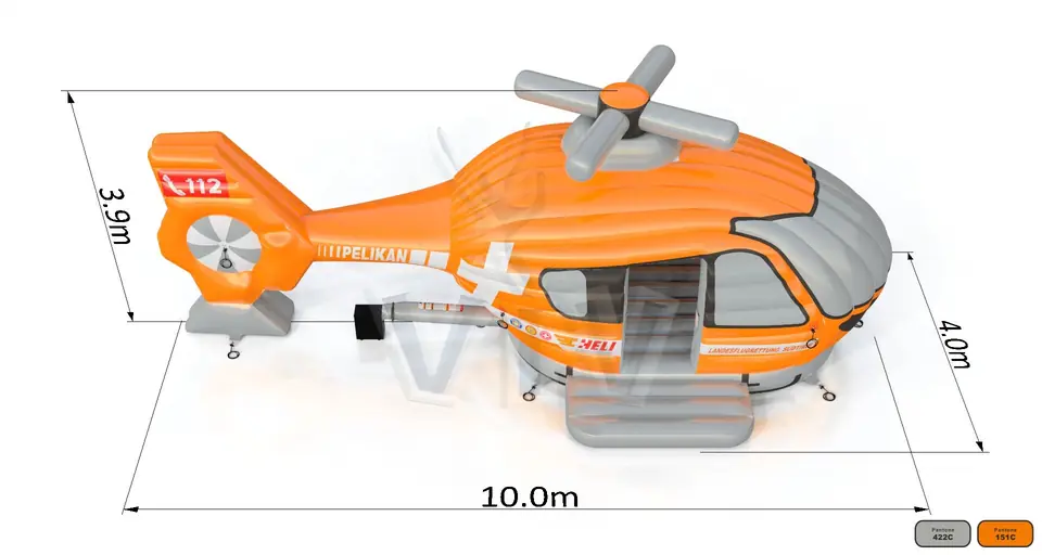 Bounce Helicopter Pelikan commercial inflatable bounce