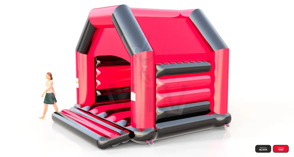 Bounce L with roof commercial inflatable bounce