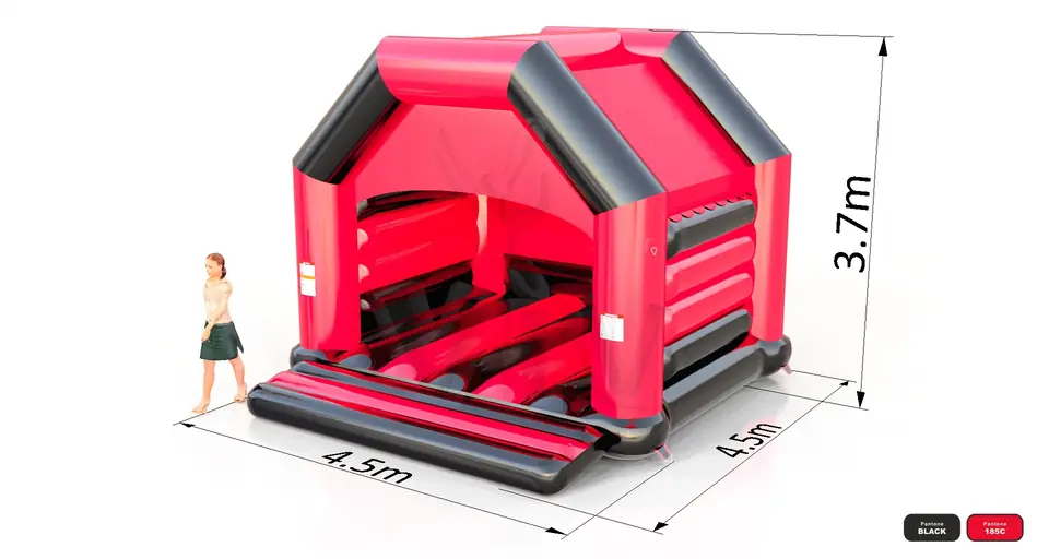 Bounce L with roof commercial inflatable bounce