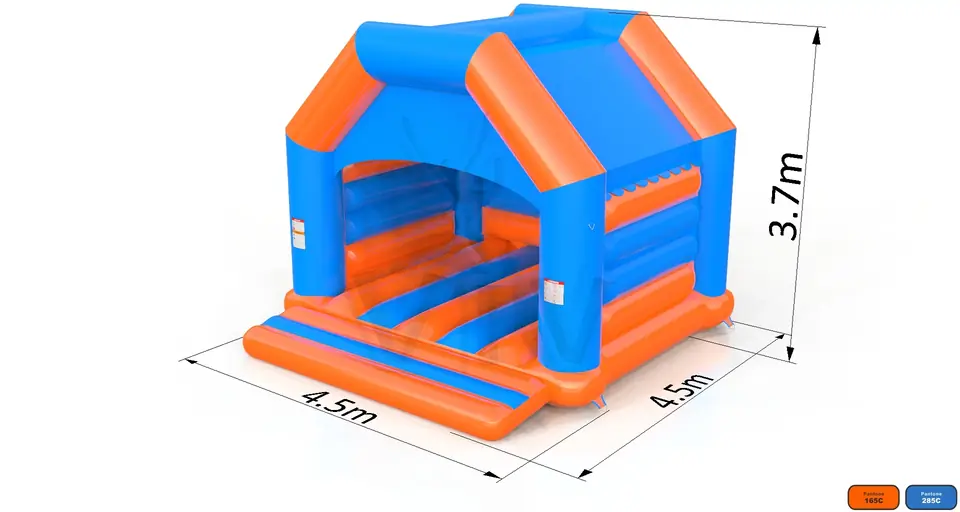 Bounce L with roof commercial inflatable bounce
