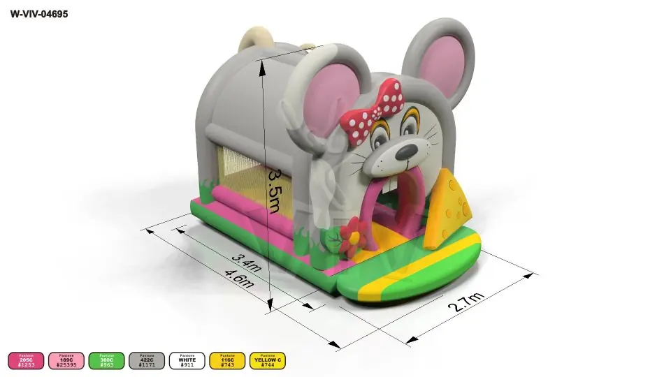 Bounce Mouse Micro with Roof - Micro Collection commercial inflatable bounce