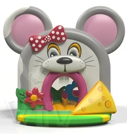Bounce Mouse with roof and figures - Creatures Collection commercial inflatable bounce