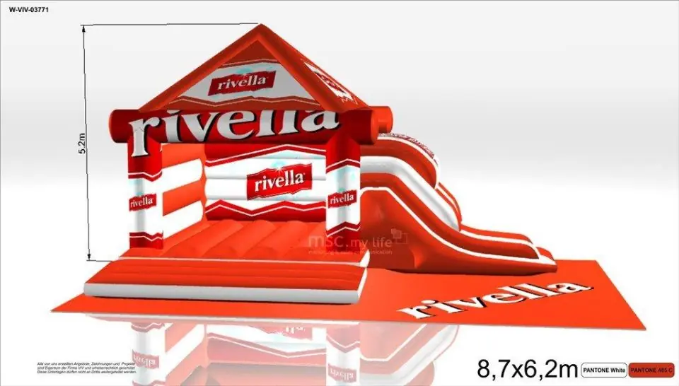 Bounce Rivella with roof commercial inflatable bounce