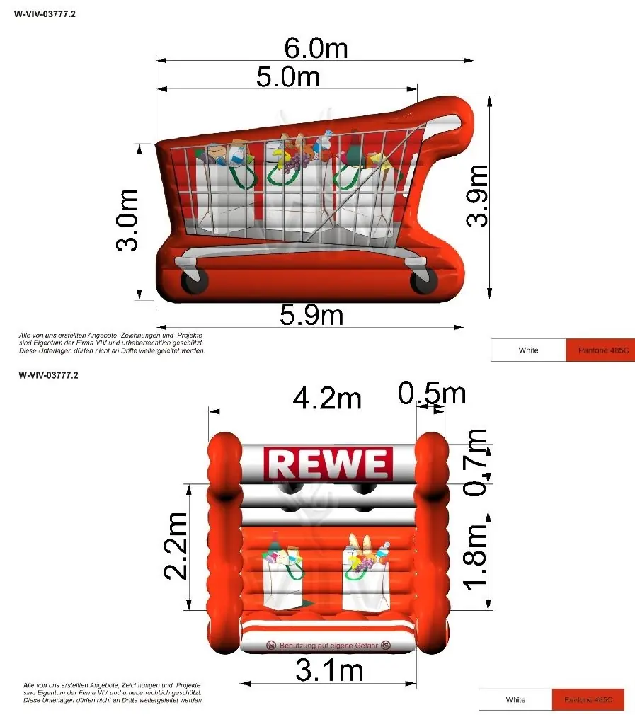 Bounce Shopping Cart commercial inflatable bounce