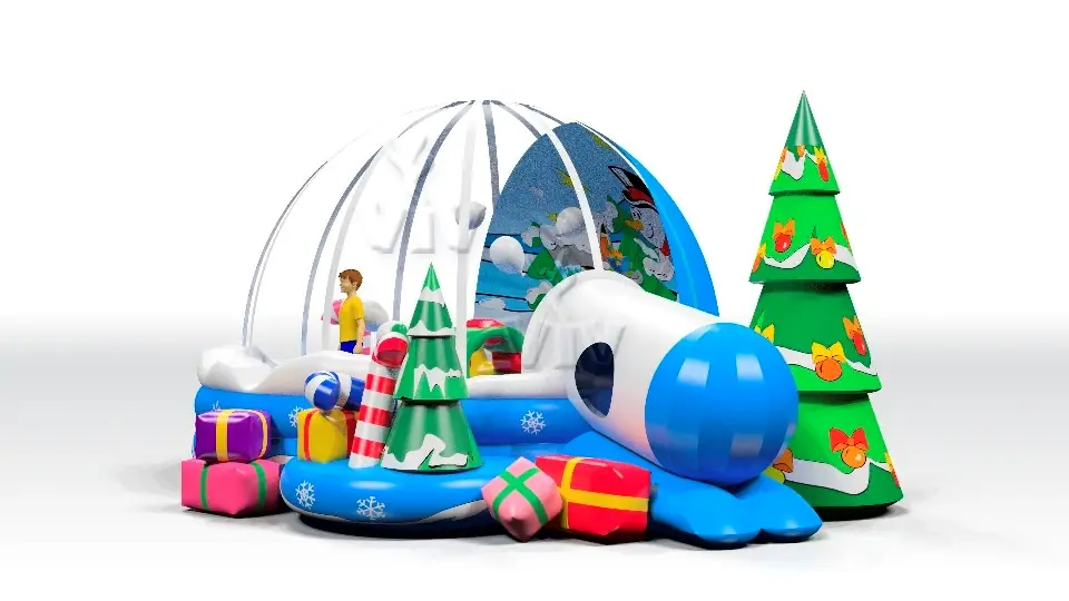 Bounce Snow Globe - Collection Winter commercial inflatable bounce