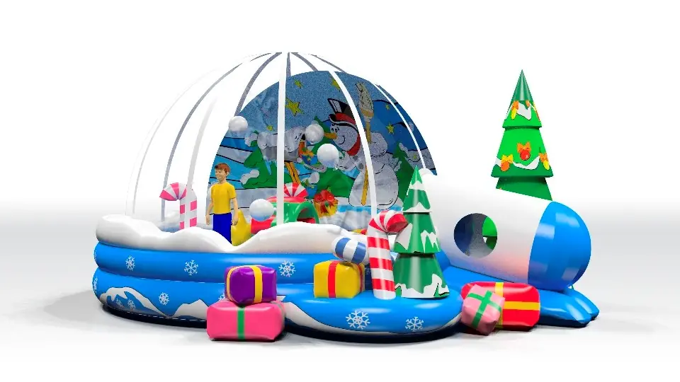 Bounce Snow Globe - Collection Winter commercial inflatable bounce