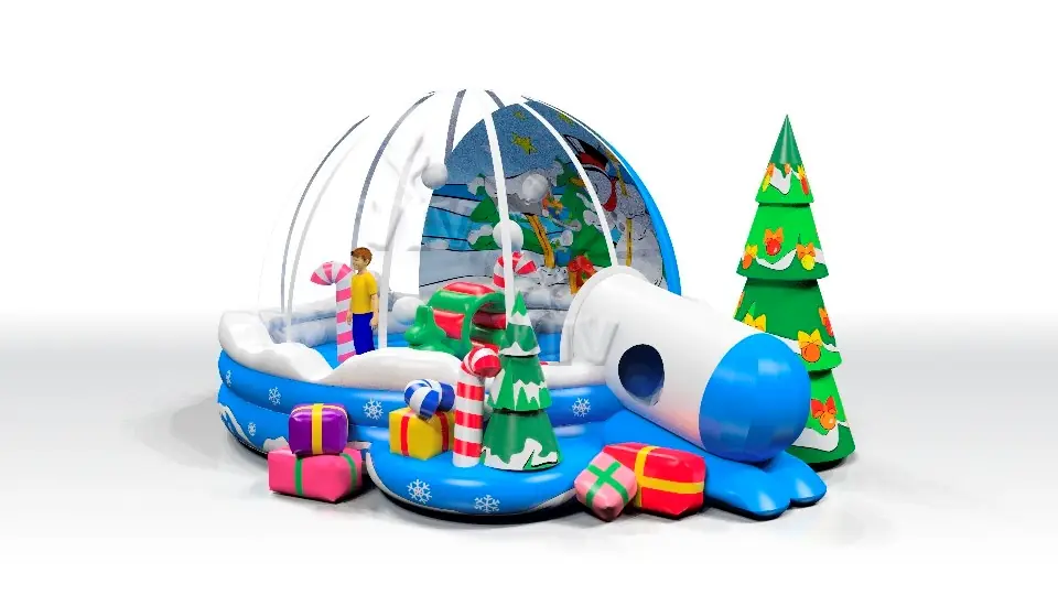 Bounce Snow Globe - Collection Winter commercial inflatable bounce