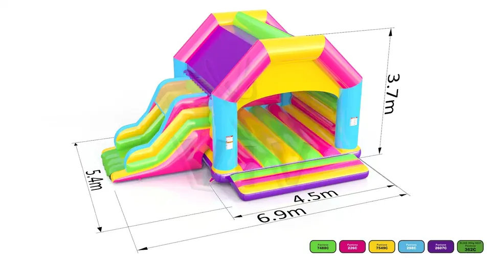 Bounce Startup L with roof and slide commercial inflatable bounce