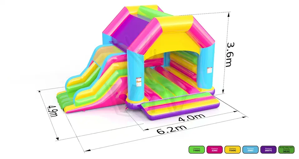 Bounce Startup M with roof and slide commercial inflatable bounce
