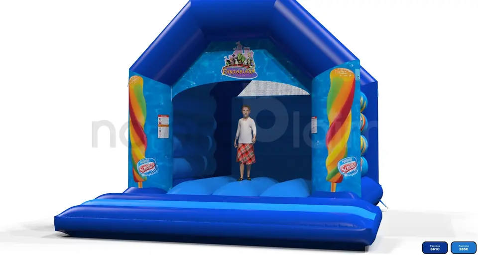 Bounce Startup with roof Nestle commercial inflatable bounce