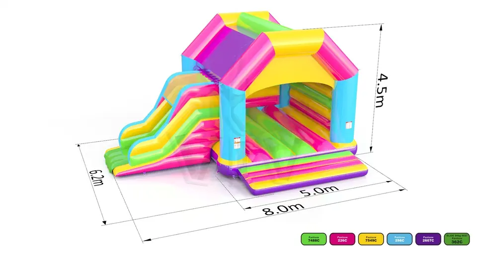 Bounce Startup XL with roof and slide commercial inflatable bounce