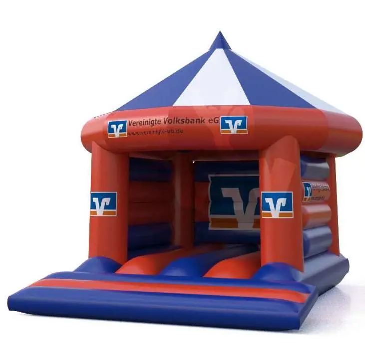 Bounce "Volksbank" Circus with roof - Collection Volksbank commercial inflatable bounce