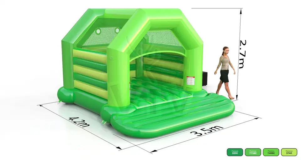 Bounce with roof commercial inflatable bounce
