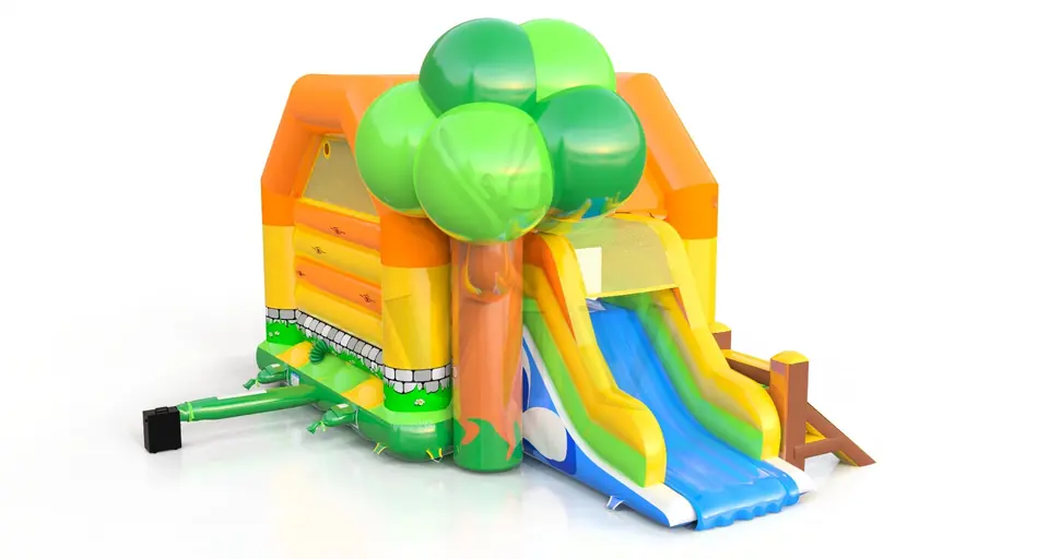 Bounce with slide Mill without front wall commercial inflatable bounce