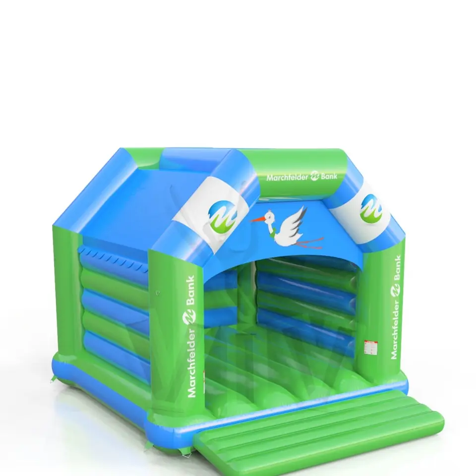 Bounce XL with roof Marchfelder Bank commercial inflatable bounce