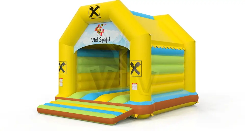 Bounce XL with roof Raiffeisen commercial inflatable bounce