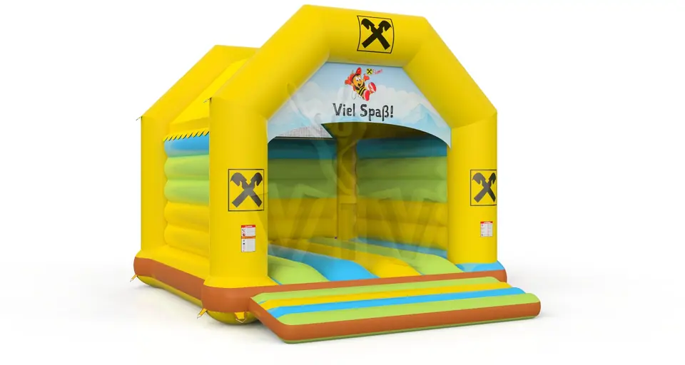 Bounce XL with roof Raiffeisen commercial inflatable bounce