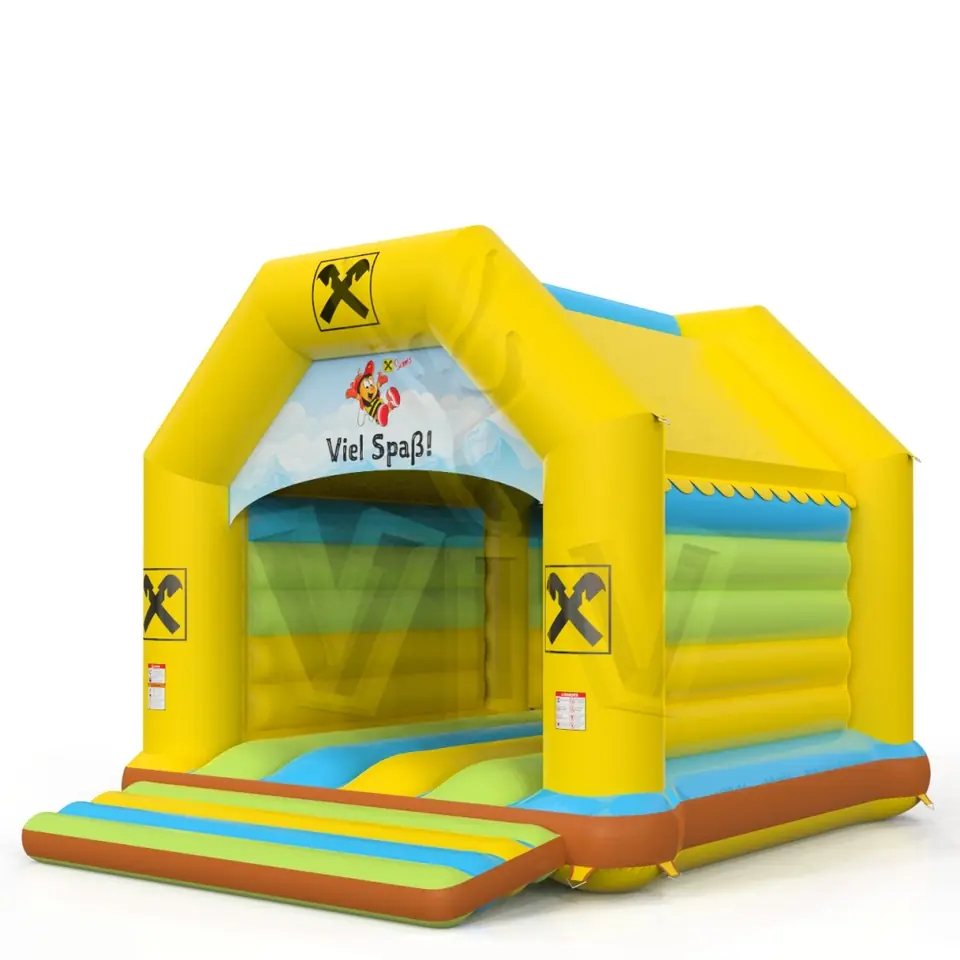 Bounce XL with roof Raiffeisen commercial inflatable bounce