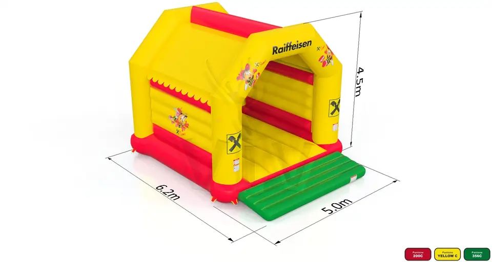 Bounce XL with roof Raiffeisen Sumsi commercial inflatable bounce