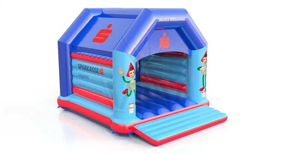 Bounce XL with roof Sparkasse Langenlois commercial inflatable bounce