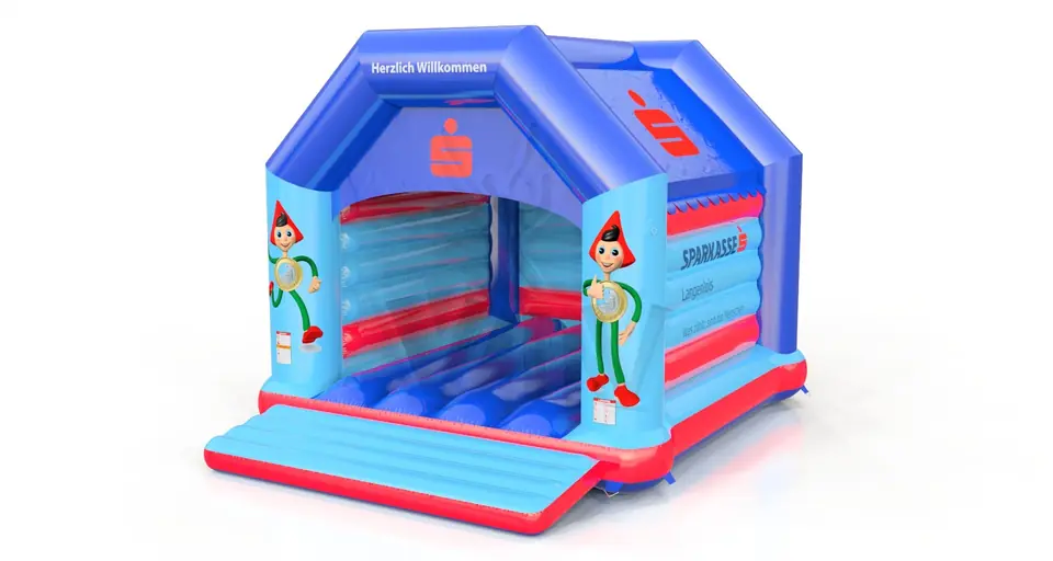 Bounce XL with roof Sparkasse Langenlois commercial inflatable bounce