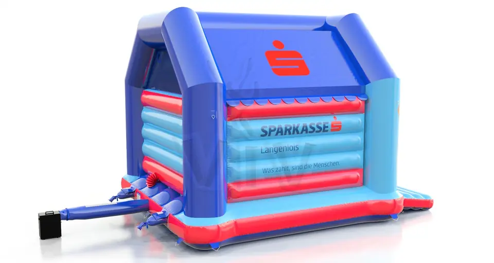 Bounce XL with roof Sparkasse Langenlois commercial inflatable bounce
