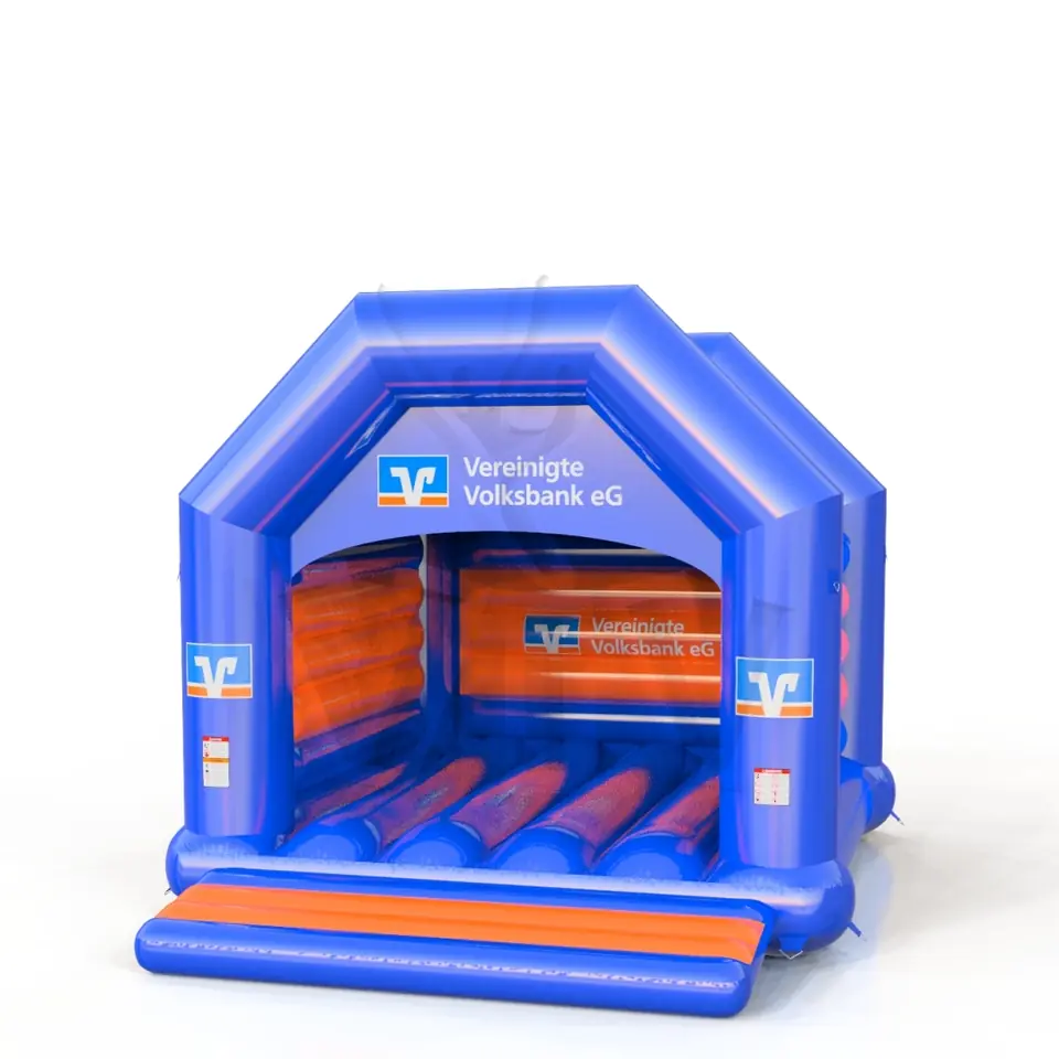 Bounce XL with roof Volksbank commercial inflatable bounce