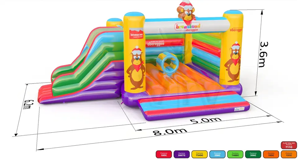 Bounce XL with slide Brunoland commercial inflatable bounce