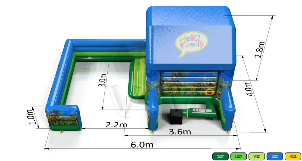 Bounce XS with fence Bimbambino commercial inflatable bounce